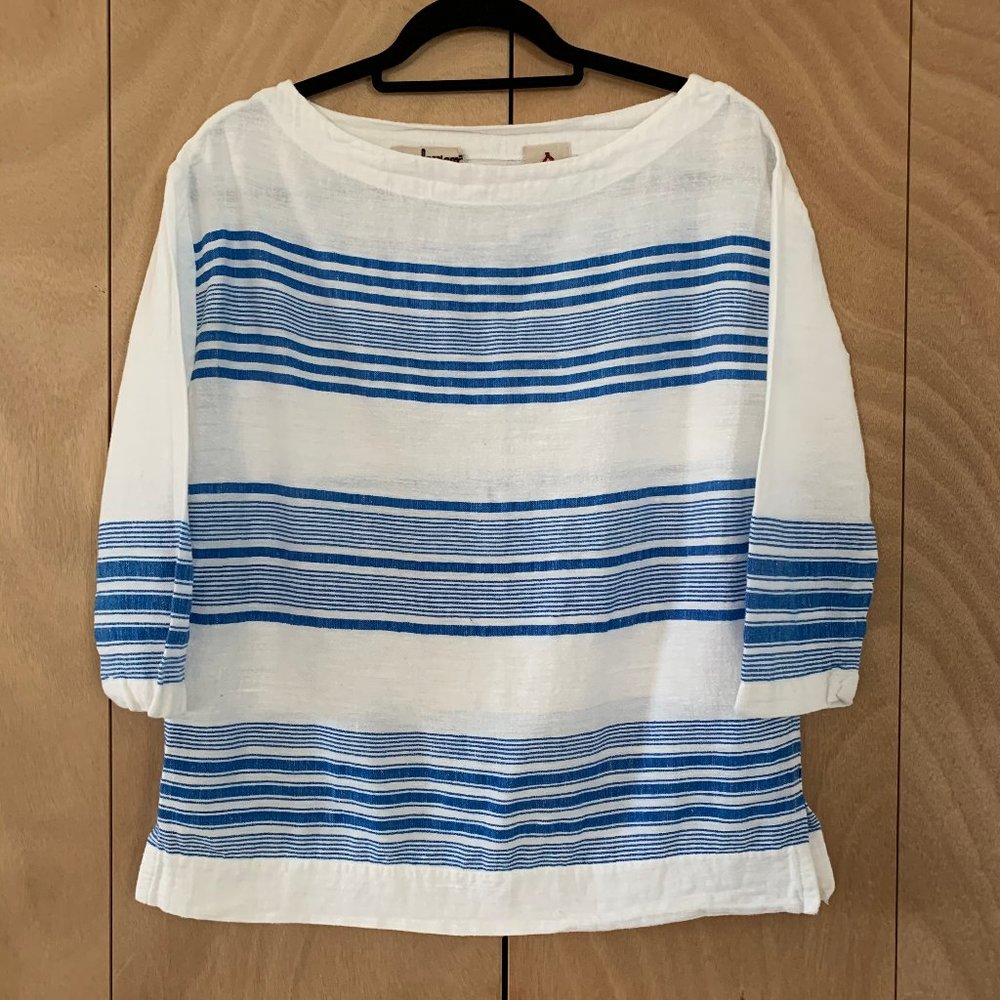Lem Lem Blue and White Stripe Top